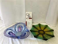 2 Pieces of Art Glass