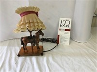 Vintage Copper Horse Lamp