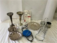 Lot of Silver Plate Including 2 Toast Holders