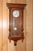 Antique German Wall Clock Old Antique Regulator