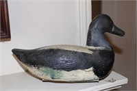 Full Size Wooden Black Head Decoy with Tack Eyes