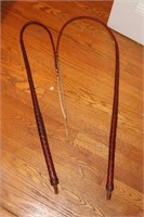 3 Leather Horse Whips One is 6'6" and two 6' (1