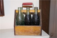 Wooden Coca-Cola Bottle Carrier with Bail style