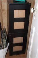 Two Cabinets containing DVDs and Music CDs by