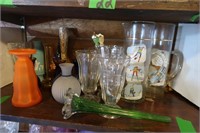 Milkshake Glasses, Bud Vase Assort., 2 Pitchers