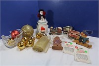 Misc Lot-Lighted Ceramic Train, Wax Melter & more