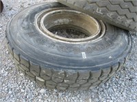Firestone 11R 22.5 Tire with Rim