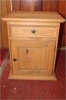 Pine One Drawer and One Door Stand 19" X 16"