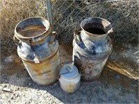 Pair Of Milk Cans And Pail