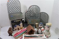 Galvanized Tin Containers, Snowman & more