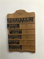 Vintage Church Register of Attendance & Offerings