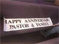 Vinyl Banner- Happy Anniverseray Pastor & Family