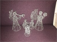 Lot of Metal Wire Decorative Angels