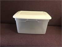 Small Empty Plastic Tote with Lid
