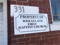 Sign Property Wheatland First Baptist Church Metal