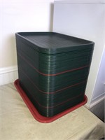 Large Stack of Cafeteria Trays Approx 67