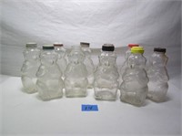 Vintage 1950’s Mr. Bear Syrup Glass Bottle Banks