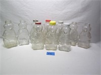 Vintage 1950’s Mr. Bear Syrup Glass Bottle Banks