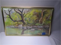 Trees By the Water Watercolor