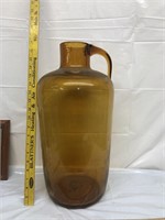 Large amber vase jug 18 inches tall