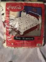 Coca-Cola bed blanket with polar bears new in