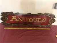 Wood antiques sign