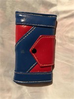 Women’s red and blue vintage wallet