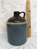 Crock jug brown and blue