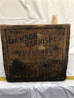 Vintage Lawsons varnishes wood crate