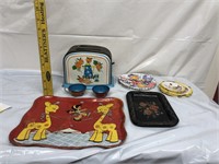 Vintage child’s toaster, plates with Humpty