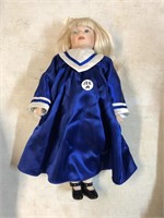 Collectible doll with blue robe
