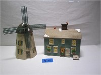 “Home Sweet Home” Lighted House and Windmill
