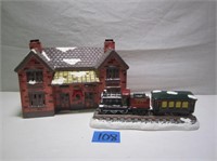 “Depot with Train” Lighted House