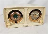 Vintage Silvertone No.11 Clock Radio, Bakelite