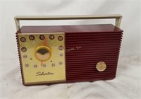 1955 Silvertone Model 6216 Portable Tube Radio