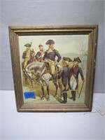 General Washington & Aides Painting By Ogden