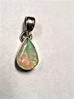 Sterling Silver Ethiopian Opal Pendant SJC