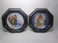 2 Framed Indian Collector Plates By De Grazia