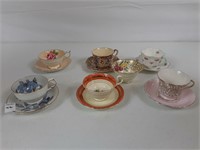 LOT CUPS AND SAUCERS - ROYAL WINTON, AYNSLEY,
