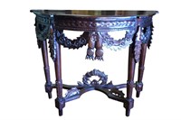 Hand Carved Mahogany Console Table