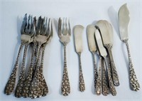 STERLING SCHOFIELD BALTIMORE ROSE FLATWARE