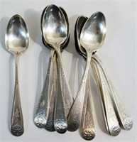 PHILIP KRIDER SILVER TEASPOONS (12)