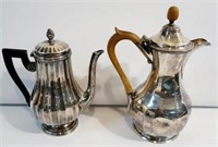 SILVER TEAPOT & JUG (2)