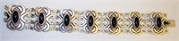 MEXICAN STERLING 925 BRACELET with BLACK STONES