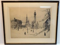 CLEMENTS " MT VERNON PLACE IN THE SNOW"