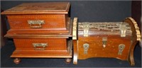 MINIATURE WOOD CHESTS (2)