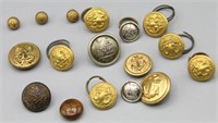 Collection of Vintage Military Buttons
