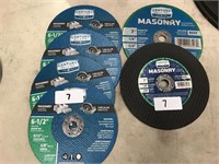 4-6” and 2-7” masonry wheels