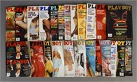 24 Issues 1993-1994 Playboy Magazines with 2 Cases