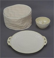 2 Belleek Ireland Made Ceramic Dishes